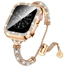 Bling Band  Case Compatible with Apple Watch 40mm 41mm 42mm 44mm 45mm 46mm S...