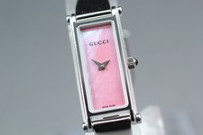 [Near MINT] GUCCI 1500L Pink Shell Dial Quartz Women's Bangle Watch From JAPAN