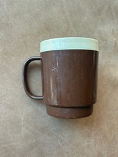 Vintage Eagle Camping Mug Made In USA Brown And Cream