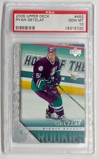 RYAN GETZLAF 2005-06 Upper Deck PSA 10 GEM-MINT RC Rookie Young Guns YG #452