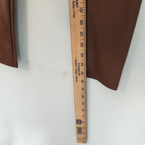 Hot Kiss Pants Faux Leather Pull On Skinny Womens Small High Rise Brown NEW NWT - Picture 12 of 12