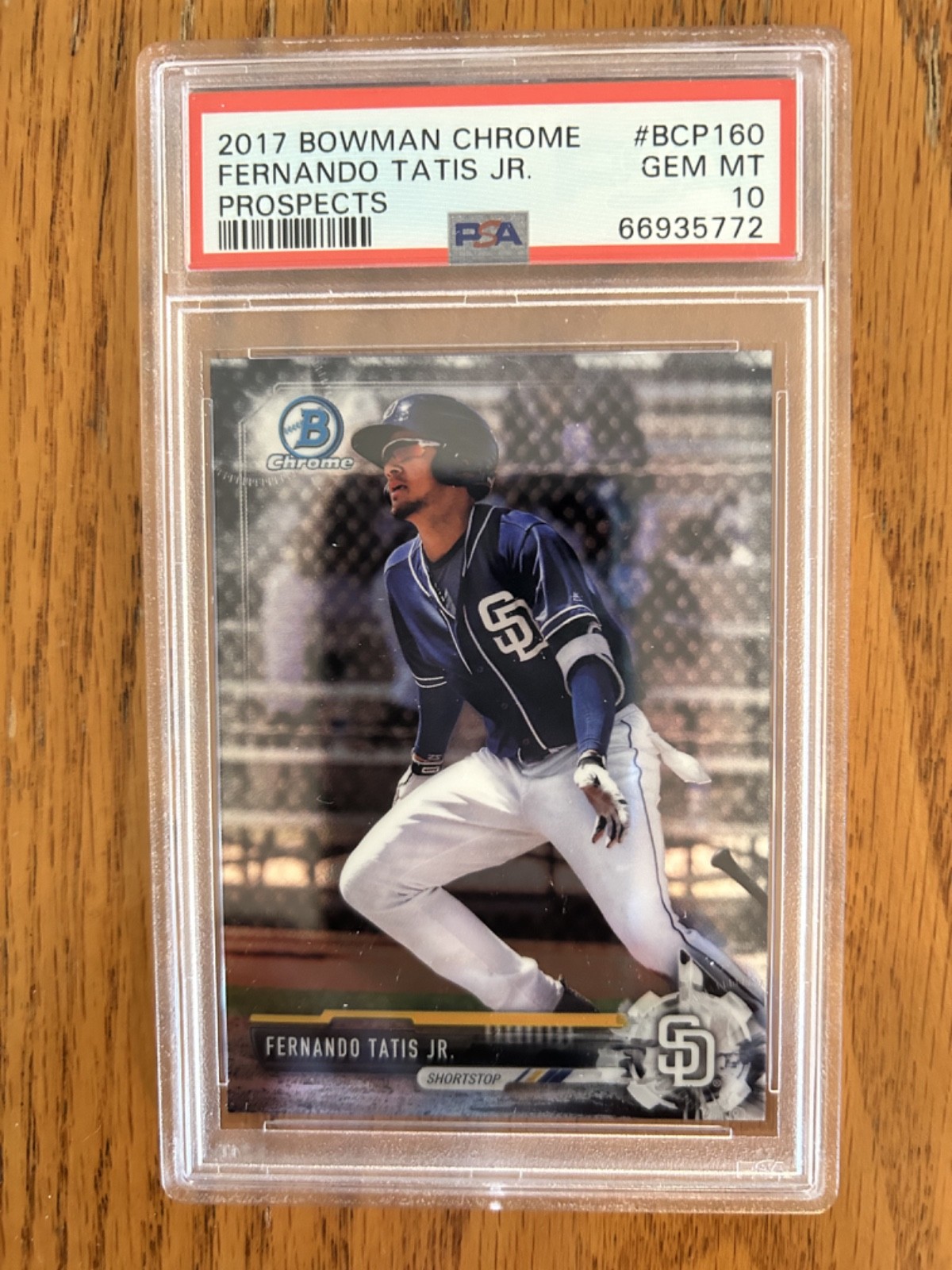 2017 BOWMAN CHROME PROSPECTS FERNANDO TATIS JR ROOKIE #BCP160 PSA 10 GEM MINT!