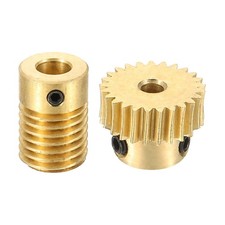 Worm Gear Set 0.5 Module 1:25 Reduction Rate(Gear-3mm Bore, Rod 6mm Bore)