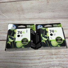 Qty 2 HP 74XL Black Ink Cartridges New Sealed CB336WN High Yield Expired 2017