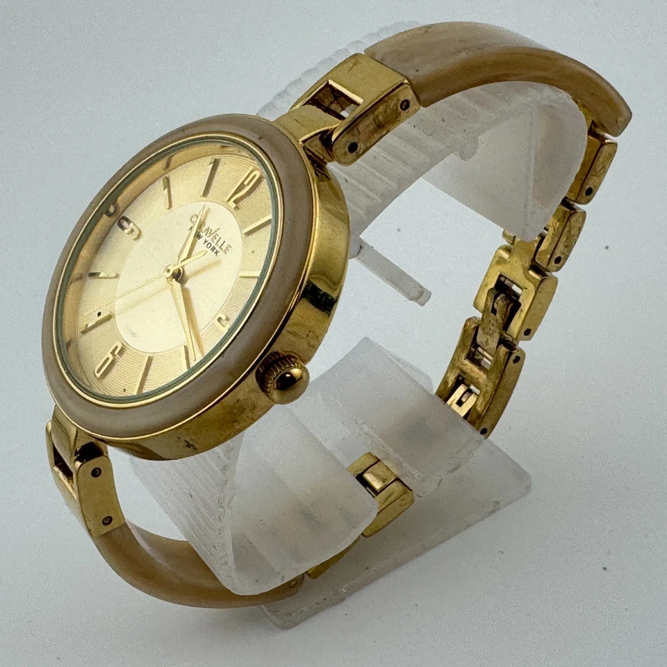 Reloj de Cuarzo Caravelle Bulova 44L138 Mujer Tono Dorado Tono Mármol Batería Nueva Foto 4 de 4
