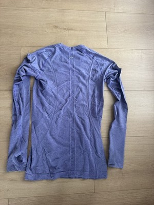 Lululemon Purple Swiftly Tech Long Sleeve Running Top Size 6 Thumbholes