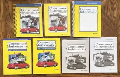#ad Abeka Consumer Mathematics Student Books amp; Teacher Keys Complete Set No Writing $132.00