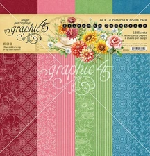 Graphic 45 Collection Pack 12"X12"-Patterns & Solids, Season To Celebrate