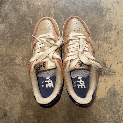 A Bathing Ape Bape SK8 Sta Beige (2022) *pre-owned* (SIZE 5 Mens