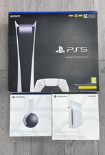 Image of Sony PlayStation 5 Digital Edition 825GB 4K +  Disc Drive + PS5 Headset - Bundle