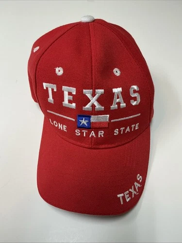Texas Lone Star State Adjustable Red Cap NWOT