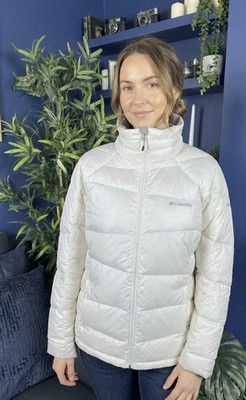 Columbia Omni-Heat Damen Puffer Coat Thermo Entendaunen 80/20 weiß Große L