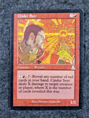 Urza's Destiny Cinder Seer MTG Magic the Gathering LP....  .... (DS3D1L6)