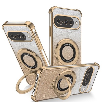 Stand Glitzer Bling Hülle Für Google Pixel 10 9 8 7 Pro Handy Kamera Schutz Case