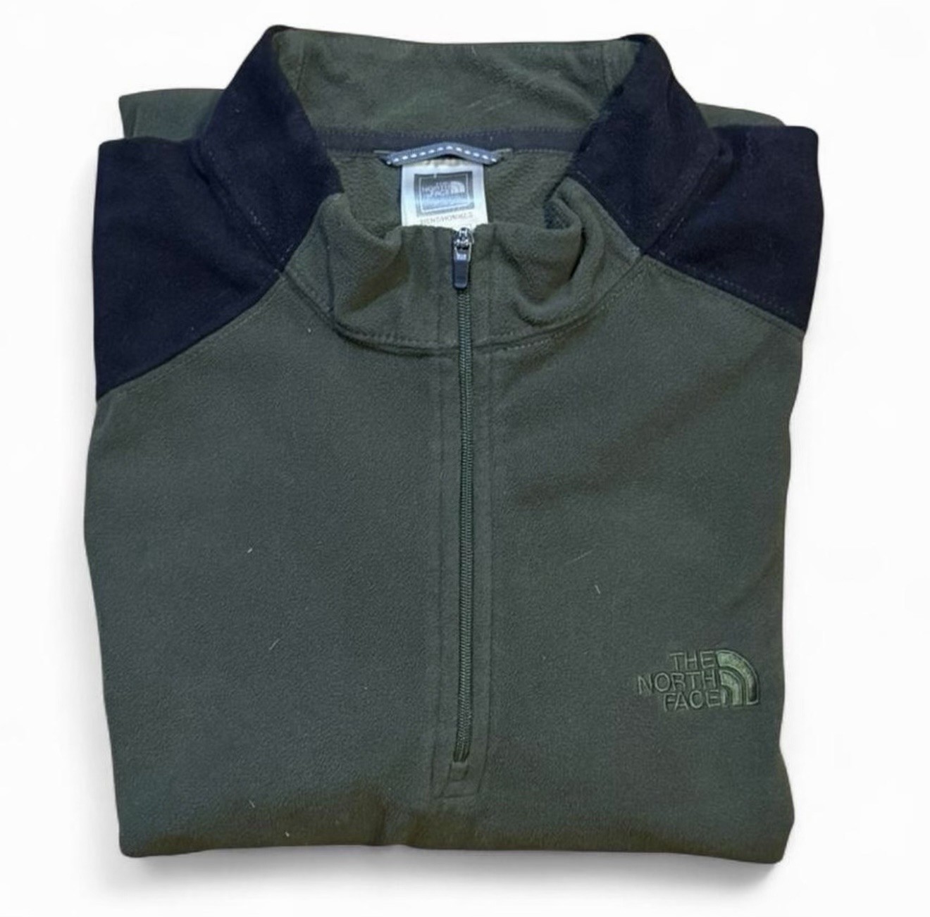 The North Face Olive Green 1/4 Zip Fleece Pullover Men’s M