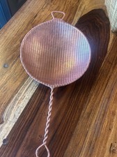 Vintage Kupfergitter Drahtsieb Skimmer klein