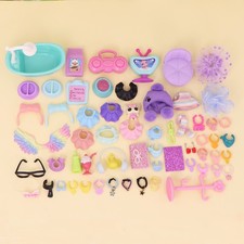25 pcs Random Accessories For LPS Pet Toy Glasses Collar Skirt Radio Bow Gift