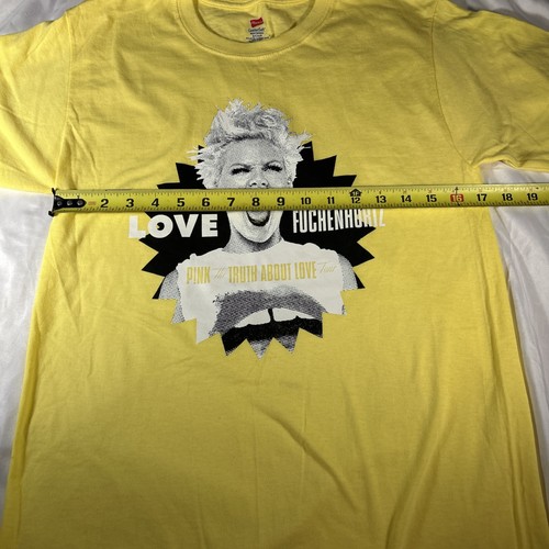 Pink Truth About Love Your Shirt Small Yellow Fuchenhurtz - Picture 5 of 5