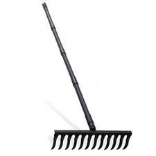 Heavy Duty 60" Pragmatist Bow Rake, Steel Garden Tool for Soil & Leaf