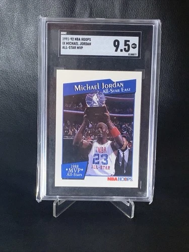 NBA Hoops Michael Jordan All-Star MVP SGC 9.5 1991-92 & 1988 IX Card Lot