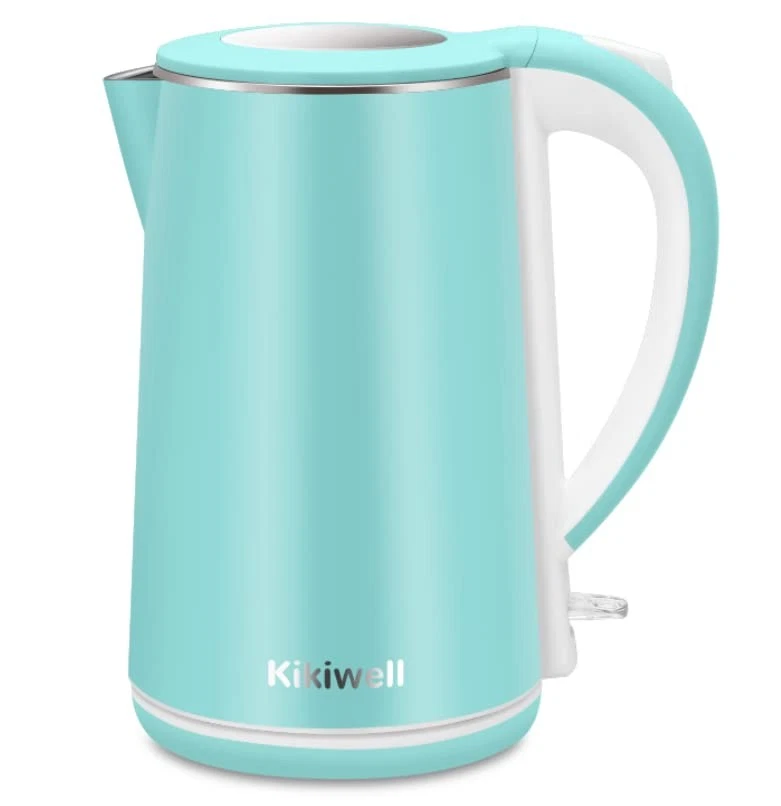 Electric Kettle Stainless Steel for Boiling Water, Double Wall Hot Water Boil...