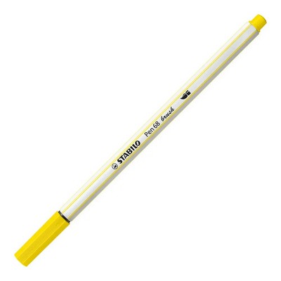STABILO Pen 68 brush zitronengelb In Karton 2022 STABILO Nonbook