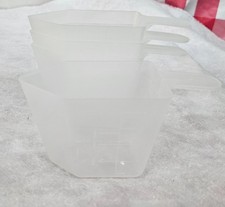 Set of 4 Matching MEASUREX 4oz or 125ml Plastic Measuring Cups