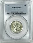 *1937 WASHINGTON QUARTER* *PCGS MS65* *TOUGH HIGH GRADE EXAMPLE* NR #G3752