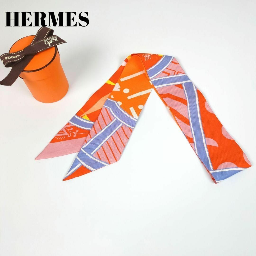 HERMES Twilly Silk Scarf Game Jeu de Soie