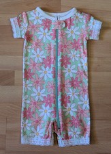 Vintage GYMBOREE 2003 NWT Spring Floral Zip Sleeper Romper DAISY DREAMS 3-6 mos