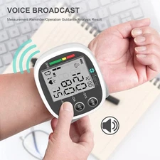 Digital Wrist Blood Pressure Monitor Automatic BP Machine Heart Rate Detection
