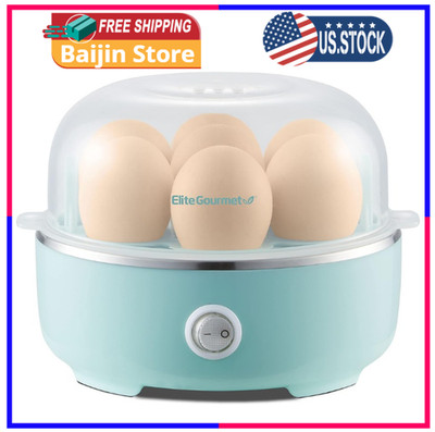 Elite Gourmet EGC115M Easy Egg Cooker Electric 7-Egg Capacity, Soft, Medium, Har