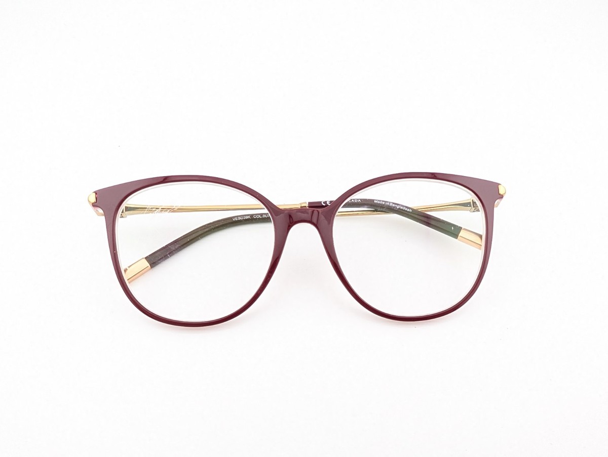 Escada Wire Frame Eyeglasses Copper Brown Oval Shape Made in France Vintage ESCADA Rosy Red Semi Rimless Early 90 main image 2