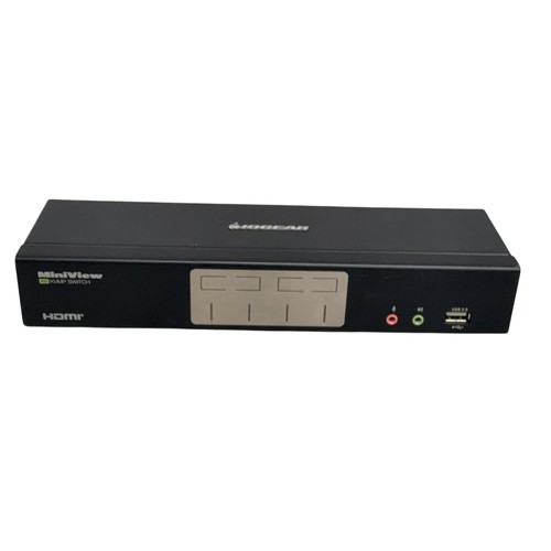 IOGEAR MiniView GCS1794 4-Port HD HDMI USB 2.0 KVMP Switch With Audio Black