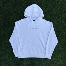 All Saints Hope Springs Infernal PULLOVER Hoodie Mens White Cotton Sz Large