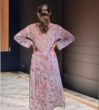 Gosriki Women'S Rayon Viscose Printed & Chikankari Embroidered Straight Kurta...