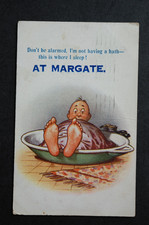 Comic Humour man sleeping in bath at Margate posted 1921
