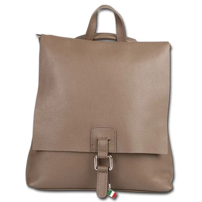 Sac À Dos Florence Femme En Cuir Véritable Taupe ORF101I6 - Photo 1/4