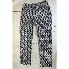 Adrianna Papell Printed Pants Navy  White Size 6