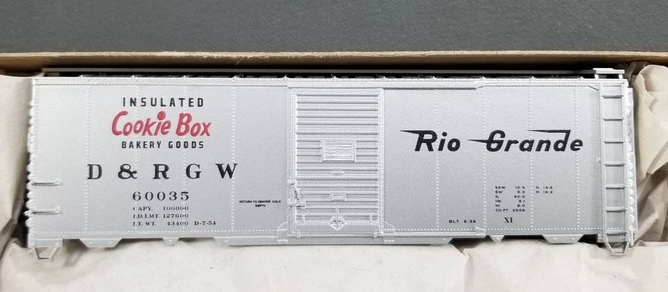 Accurail HO #3506 D & RGW AAR 40' Steel Boxcar #60035 Kit sin montar Foto 3 de 3