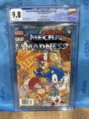Sonic & Knuckles Mecha Madness Special #1 1996 Archie CGC 9.8 Newsstand Graded
