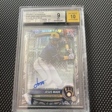 2025 Jesus Made Bowman Chrome Sunflower Seeds Auto /5 BGS 9!!! Pop 1 🔥🔥🔥🔥