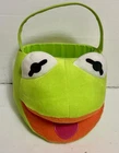 Rare Disney Kermit the Frog Plush Easter Basket Muppets  12 x 9 Fast Shipping