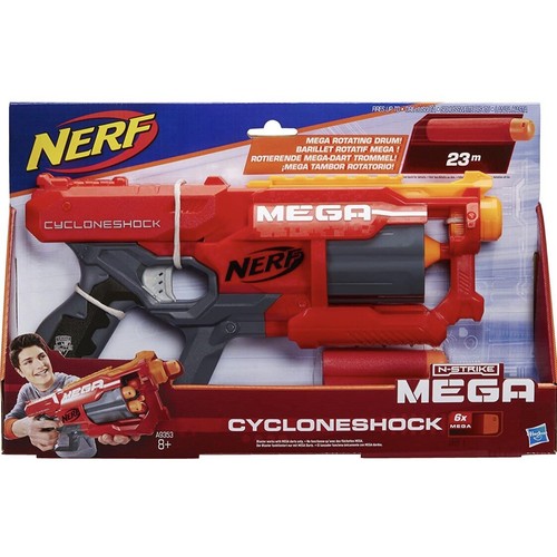 Pistolet Nerf Mega CycloneShock – Avec 6 Fléchettes MEGA, Neuf