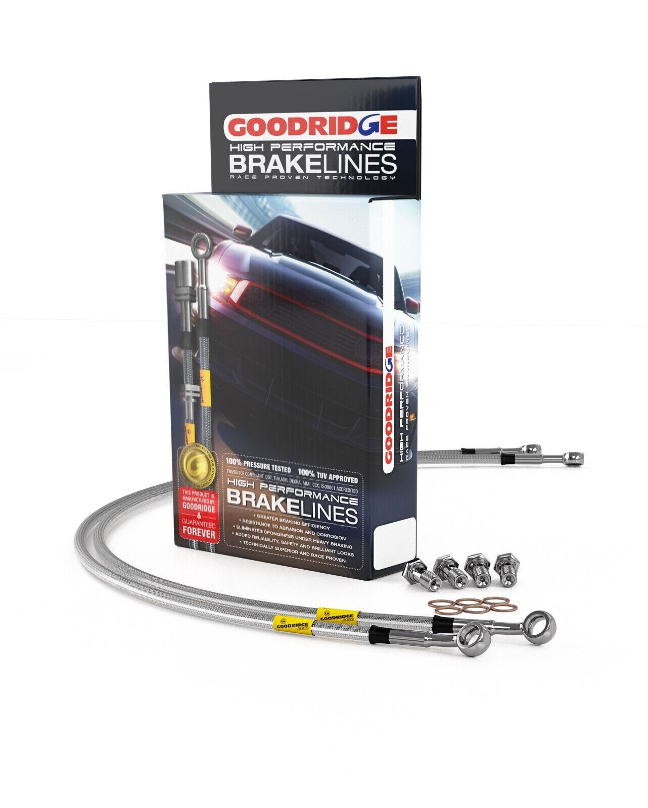 Goodridge G-Stop Stainless Steel Front & Rear Brake Line Kit for 91-04 Acura NSX