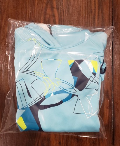 Under Armour® | Venetian Blue Geo Armour Fleec Lined Hoodie - Size Youth Large - Picture 10 of 10