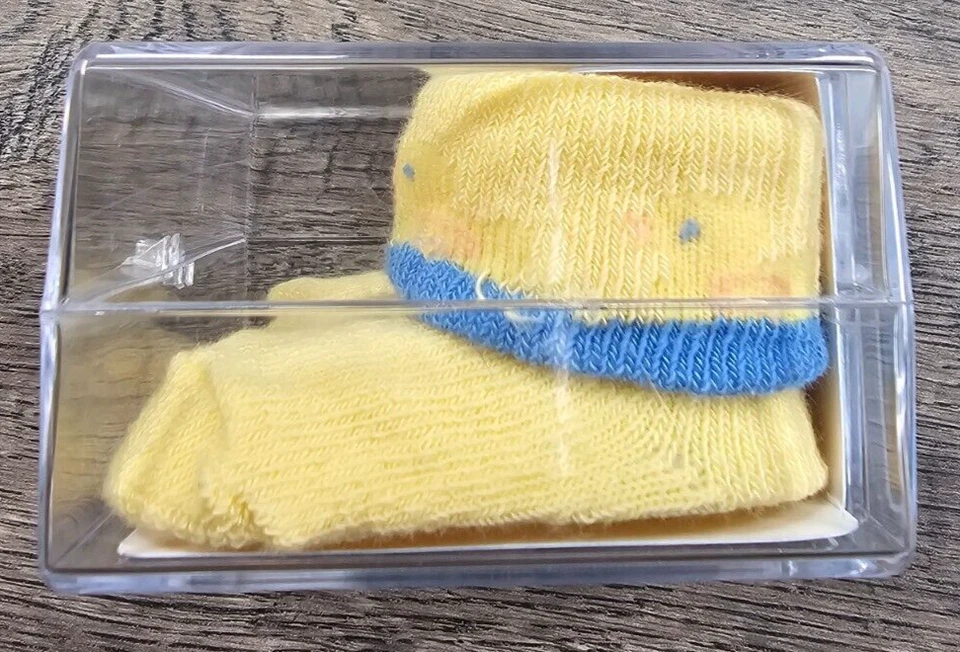 Bebé Niña Niño Ropa Nuevo Vintage Carter's 0-3 Meses Pato Botines Foto 3 de 3