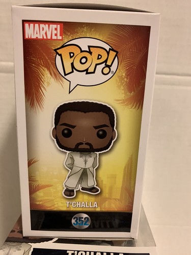 Funko POP T'Challa White Robe Marvel Black Panther Vinyl Figure #352 - Picture 3 of 4