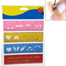Stencil Sets and Rulers - Alphabet Letters Number Stencils Lettering UK Supplier