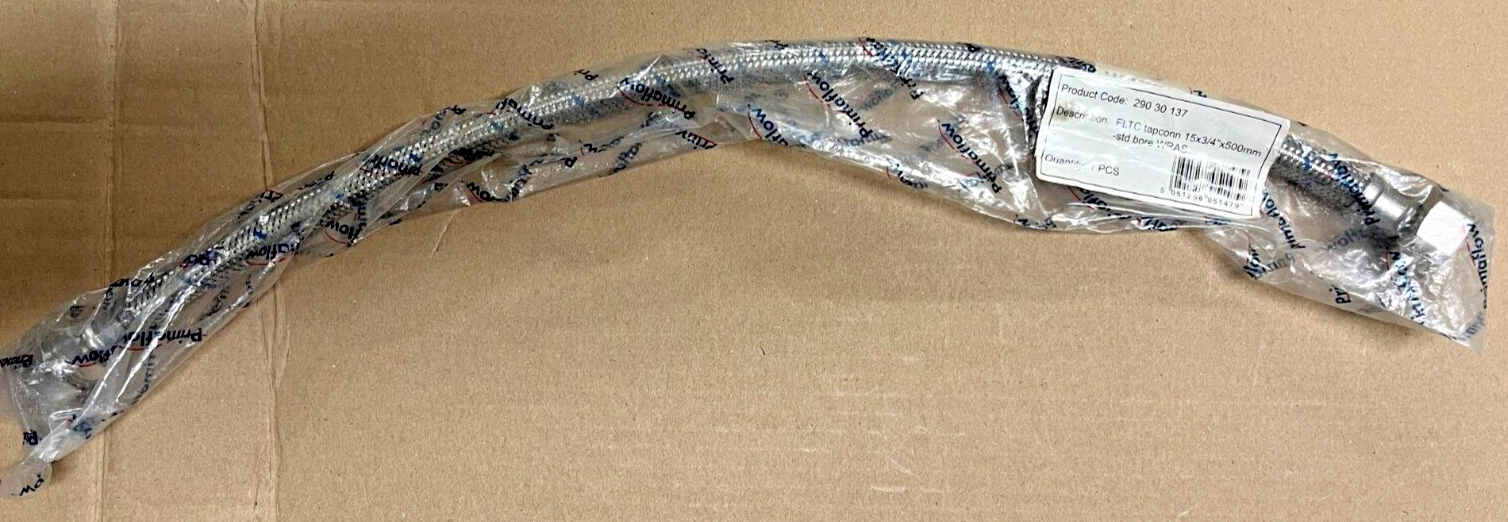 Primaflow Flexible Tap Connector 15mm x 3/4"" x 500mm WRAS